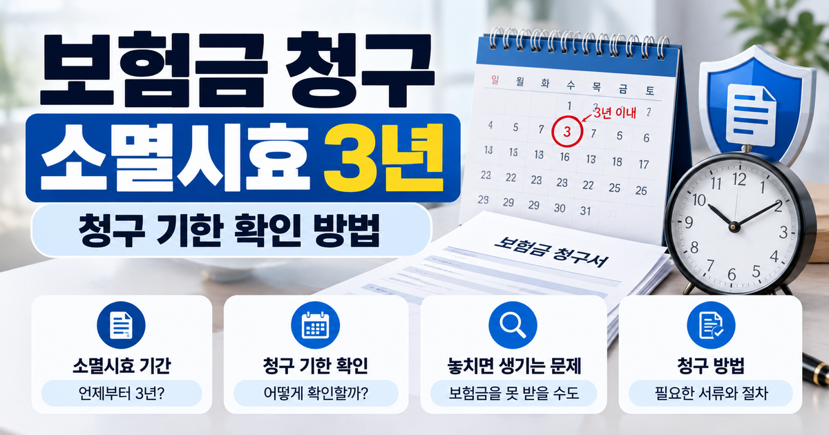 보험금 청구 소멸시효 3년과 보험금 청구 기한 확인 방법